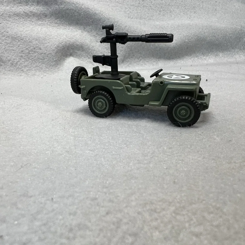 1997 VINTAGE GTI MILITARY 97' JEEP GRAND TOYS VEHICLE CAR GREEN ARMY TURRET 2.5